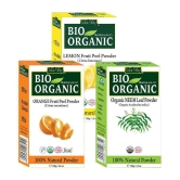 Indus Valley Bio Organic Lemon Peel, Neem & Orange Peel Powder Combo-Set of 3 (300 g)