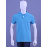 Men's Blue Embroidery Polo T-Shirt