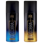 St. John Cobra Live & Cool Deo 50ml Each, Cobra Deodorant Spray for Men 50 ml ( Pack of 2 )