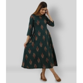 Lee Moda - Green Rayon Women's Flared Kurti ( Pack of 1 ) - L