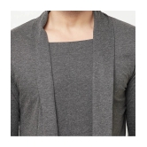 Glito - Charcoal Cotton Blend Mens Cardigan Sweater ( Pack of 1 ) - None