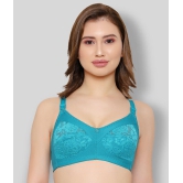 KYODO - Turquoise Cotton Blend Non - Padded Women's Everyday Bra ( Pack of 1 ) - 40B