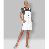 Sugr Cotton White Fit And Flare Dress - - L