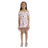 Kids Cave dress for girls fit and flare fabric- printed summercool (Color_off white, Size_3 Years to 12 Years) - None