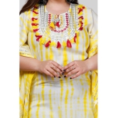 miravan - Yellow Cotton Women's Kaftan Kurti ( Pack of 1 ) - None