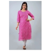 Lee Moda - Multicolor Cotton Womens Straight Kurti ( Pack of 1 ) - L