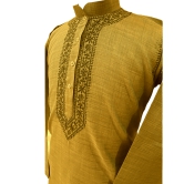 Mustard Yellow Men's Chikankari Kurta