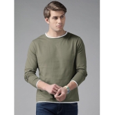 The Dry State - Olive Cotton Regular Fit Men''s T-Shirt ( Pack of 1 ) - None