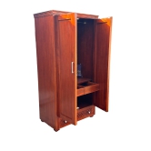 Wooden Twist Madera Solid Teak Wood 2 Door Wardrobe-Brown