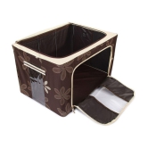 UberLyfe Foldable Cloth Storage Box with Steel Frames (Brown, 66L)