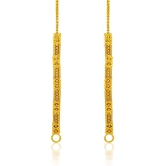 LUV FASHION Golden Jhumki Earrings ( Pack of 1 ) - Golden