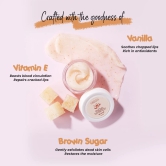 Prolixr Vanilla  Brown Sugar Lip Scrub - Deep Hydration for Dry Chapped Lips  Brightening and Moisturizing  Exfoliates  Soothes - 15g-Prolixr Vanilla & Brown Sugar Lip Scrub - Deep Hydration for