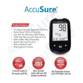 AccuSure Instant Digital Simple Glucometer Kit with 25 Strips,10 Lancet,1 Lancing device