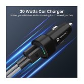 Portronics Car Mobile Charger Car Power 30 Black