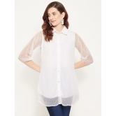 Women Rose Shirt Collar Tunic