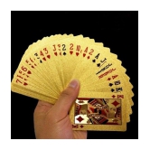 Fratelli Gold Deck of Waterproof Cards, Flexible PVC Plastic Gold Playing Cards Premium Poker Cards Gold Waterproof Playing Cards Washable Flexible Use for Party Game