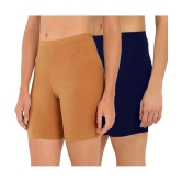 Outflits Multi Cotton Solid Shorts - Pack of 2 - XXL