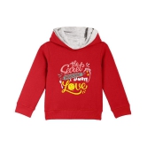 Naughty Ninos Girls Red Printed Hooded Sweatshirts - None