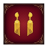 LUV FASHION Golden Drop Earrings ( Pack of 1 ) - Golden