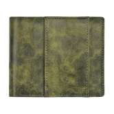 GEEO - Green Faux Leather Mens Two Fold Wallet ( Pack of 1 ) - Green