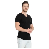 Glito Cotton Black Solids T-Shirt Pack of 2 - None