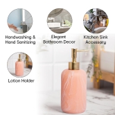 Anko Pink Resin Soap Dispenser- Set of 2 - Stylish Bathroom Accessory  Decor  Pink 19.5cm H x 7.8cm Dia.-Anko Pink Resin Soap Dispenser- Set of 2 - Stylish Bathroom Accessory | Decor | Pink, 19.5