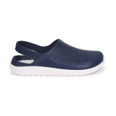 UrbanMark Men Perforated Water-Resistance Clog Sandals- Navy - None