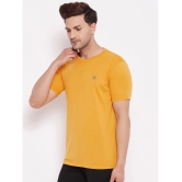 Lycos - Cotton Blend Regular Fit Mustard Men's T-Shirt ( Pack of 2 ) - None