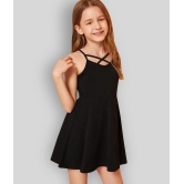 Addyvero - Black Cotton Blend Girls A-line Dress ( Pack of 1 ) - None