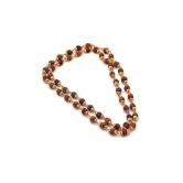 Golden Cap Rudraksha Mala (Pack of 1)