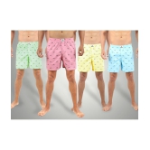 Supersquad Multicolor Cotton Mens Boxer- ( Pack of 4 ) - None