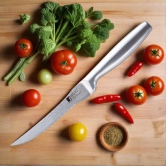 Bergner Argent Stainless Steel Tomato Knife with Matt Finish | Silver | 1 Pc