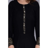 SIPET - Black Rayon Womens Flared Kurti ( Pack of 1 ) - None