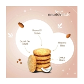 NourishVitals Cocount Cookies, Heavenly Bites, Source of Protein, Crunchy Delights, Genius Snack, 120g x Pack Of 2