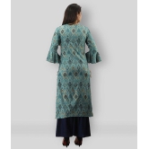 MAUKA - Turquoise Green Straight Rayon Womens Stitched Salwar Suit ( Pack of 1 ) - XL