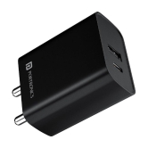 Portronics Type C 3A Wall Charger - Black