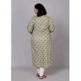 JC4U Cotton Blend Printed Straight Womens Kurti - Green ( Pack of 1 ) - None