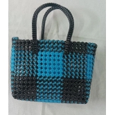 Miniature Blue and Black Handbag