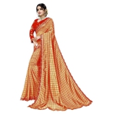 ofline selection - Orange Silk Blend Saree With Blouse Piece (Pack of 1)