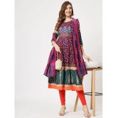 Pannkh - Multicoloured Rayon Womens Anarkali Kurti ( Pack of 1 ) - None