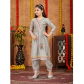 Aarika Girls Silk Patiala Kurta Set ( Pack of 1 , Grey ) - None