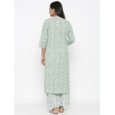 miravan - Green Straight Cotton Women's Stitched Salwar Suit ( Pack of 1 ) - None