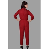 Arshia Fashions - Maroon Crepe Girls Jumpsuit ( Pack of 1 ) - None