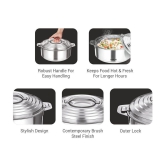 Milton - Silver Steel Thermoware Casserole ( Set of 1 , 3500 mL ) - Silver