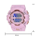 Rhonium Pink Dial Digital Girls Watch ( Pack of 1 )