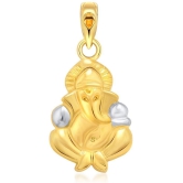 Vighnaharta Bhalchandra Gold Alloy Pendant For Men - None