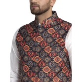 Banity Bey Men's Silk Blend White Kurta Pajama with Designer Ethnic Nehru Jacket/Modi Jacket/Waistcoat