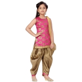 Aarika Girls Silk Patiala Kurta Set ( Pack of 1 , Pink ) - None