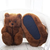 Cute Teddy Bear Soft Plush Winter Slippers