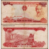 Vietnam 1985 500 Nam Tram Dong Used and Damaged Banknote